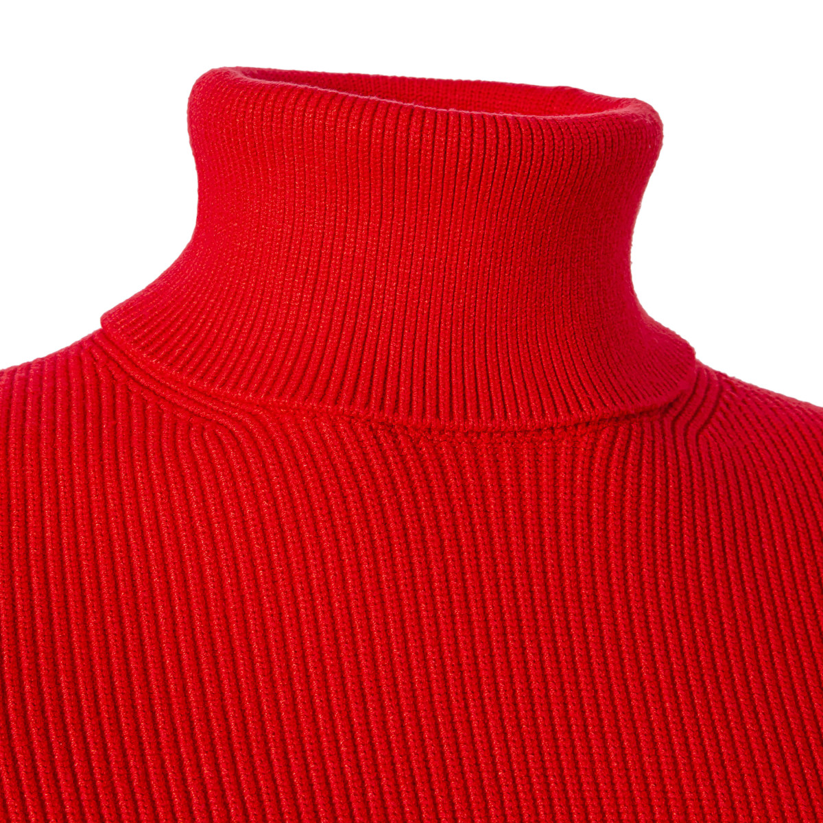 MAGLIA COLLO ALTO CON TASCHINI E MORSETTI