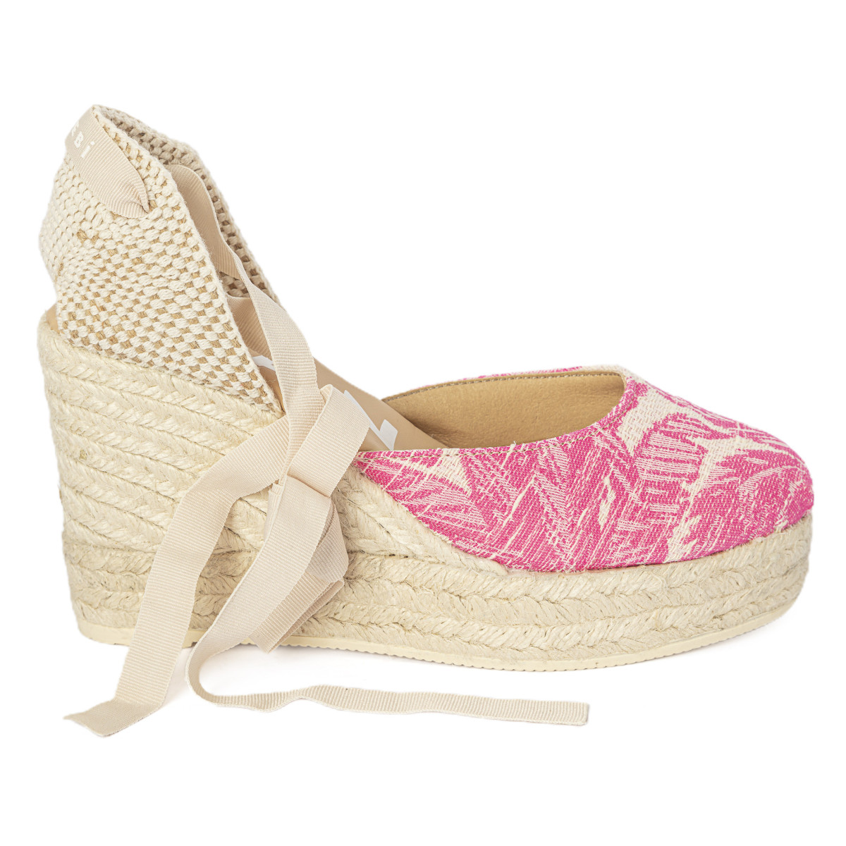 ESPADRILLAS CON ZEPPA IN TESSUTO FANTASIA MANEBì