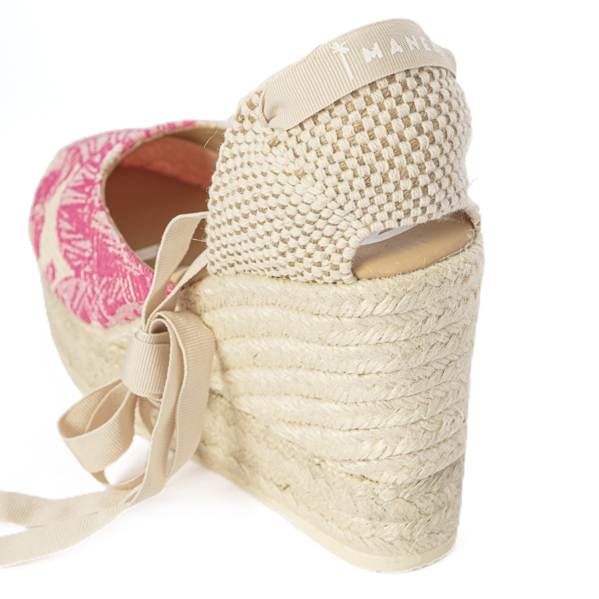 ESPADRILLAS CON ZEPPA IN TESSUTO FANTASIA MANEBì