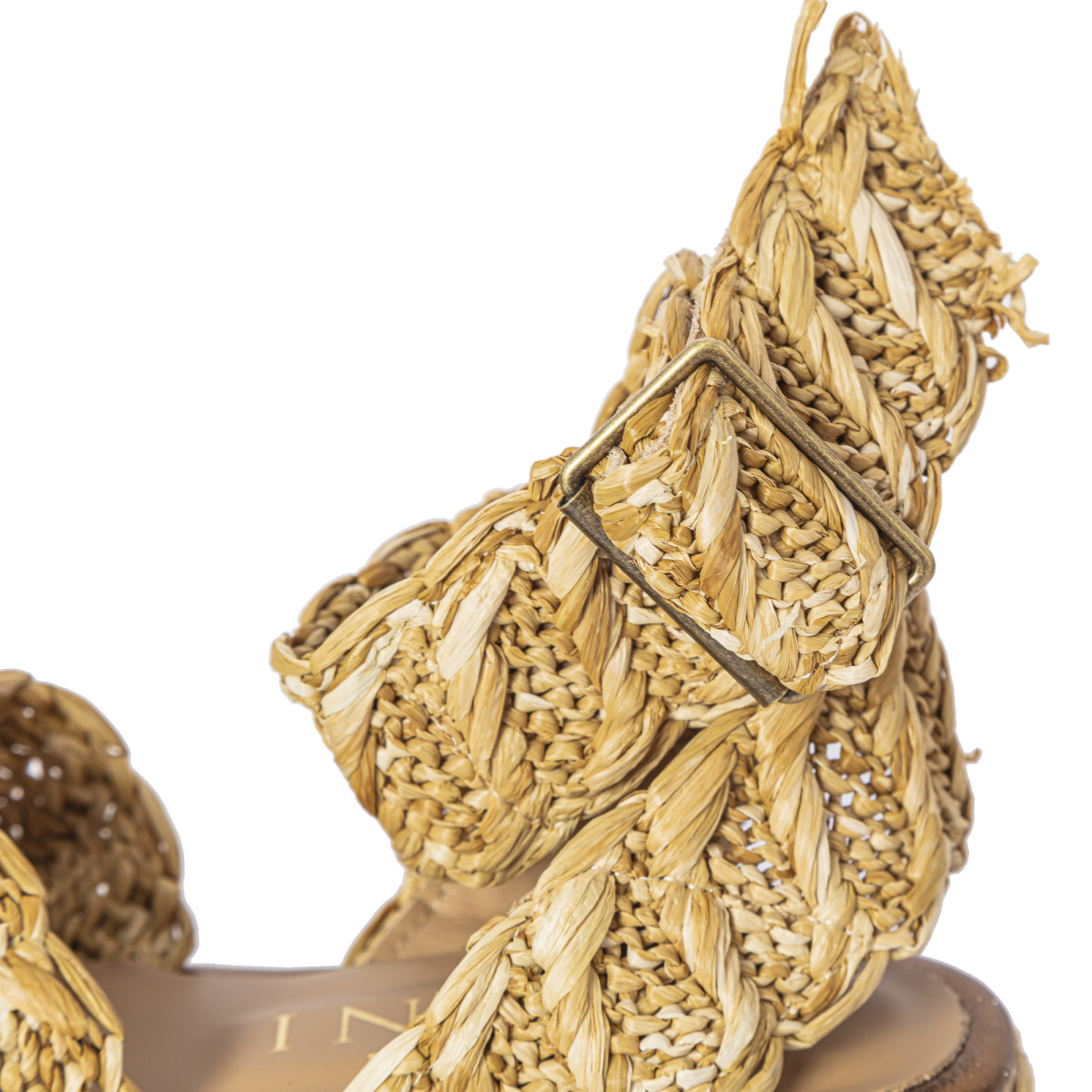 SANDALI IN RAFIA INTRECCIATA