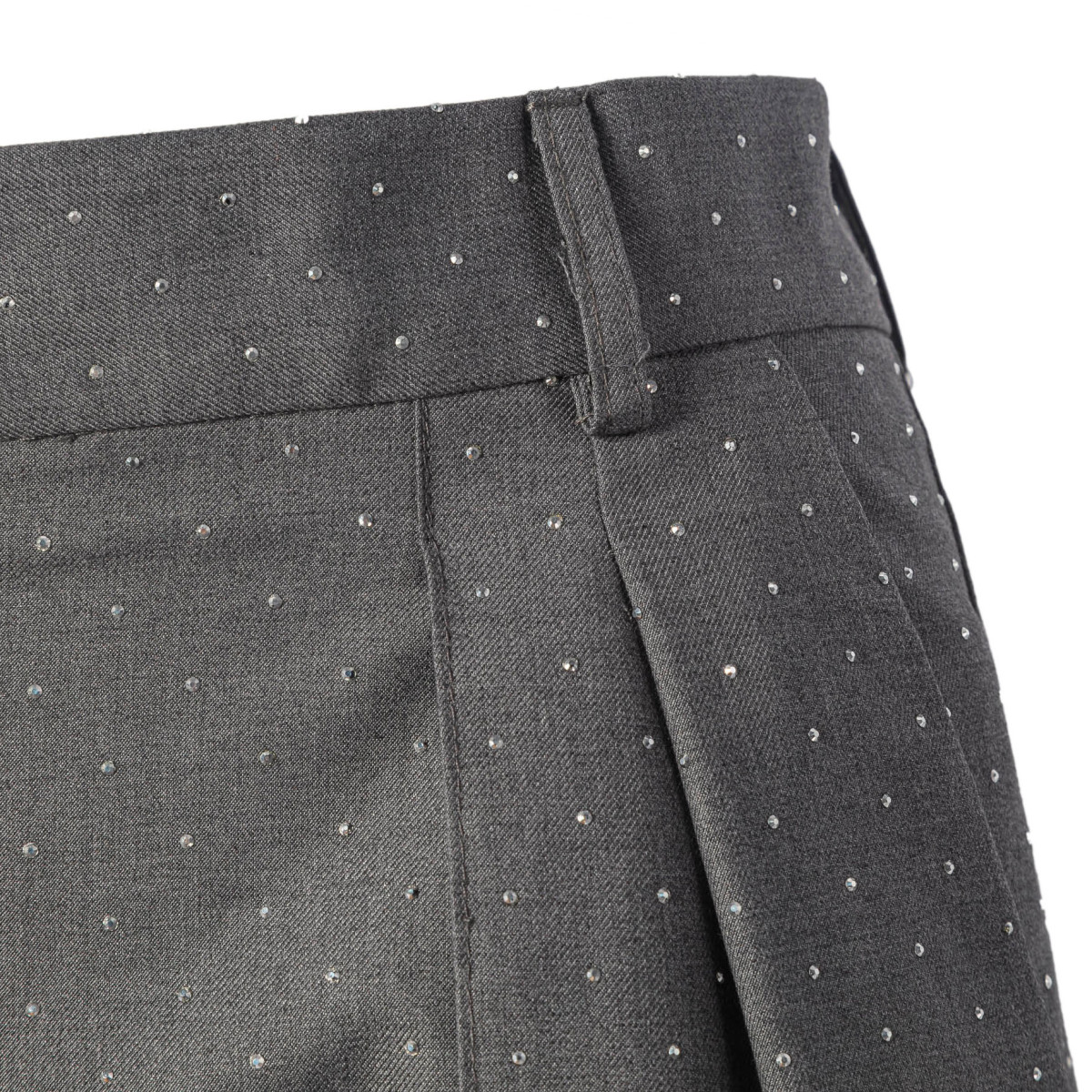 PANTALONE GAMBA DRITTA CON MICRO BORCHIE