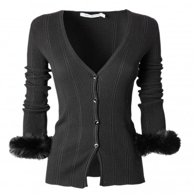 CARDIGAN CON POLSINI IN...