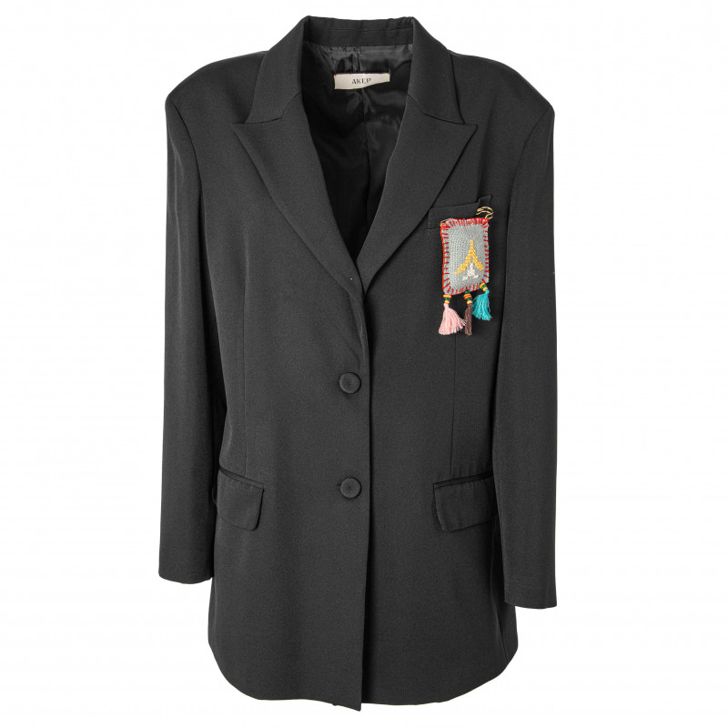 BLAZER OVER MONOPETTO CON SPILLA BLAZER OVER MONOPETTO CON SPILLA