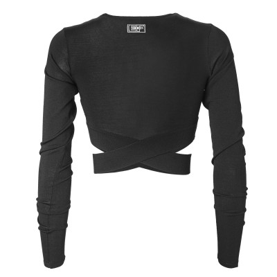 MAGLIA CROPPED MANICHE LUNGHE