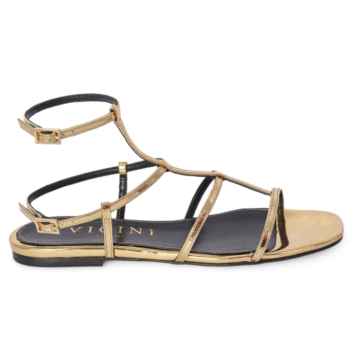 SANDALI FLAT METALLIZZATI
