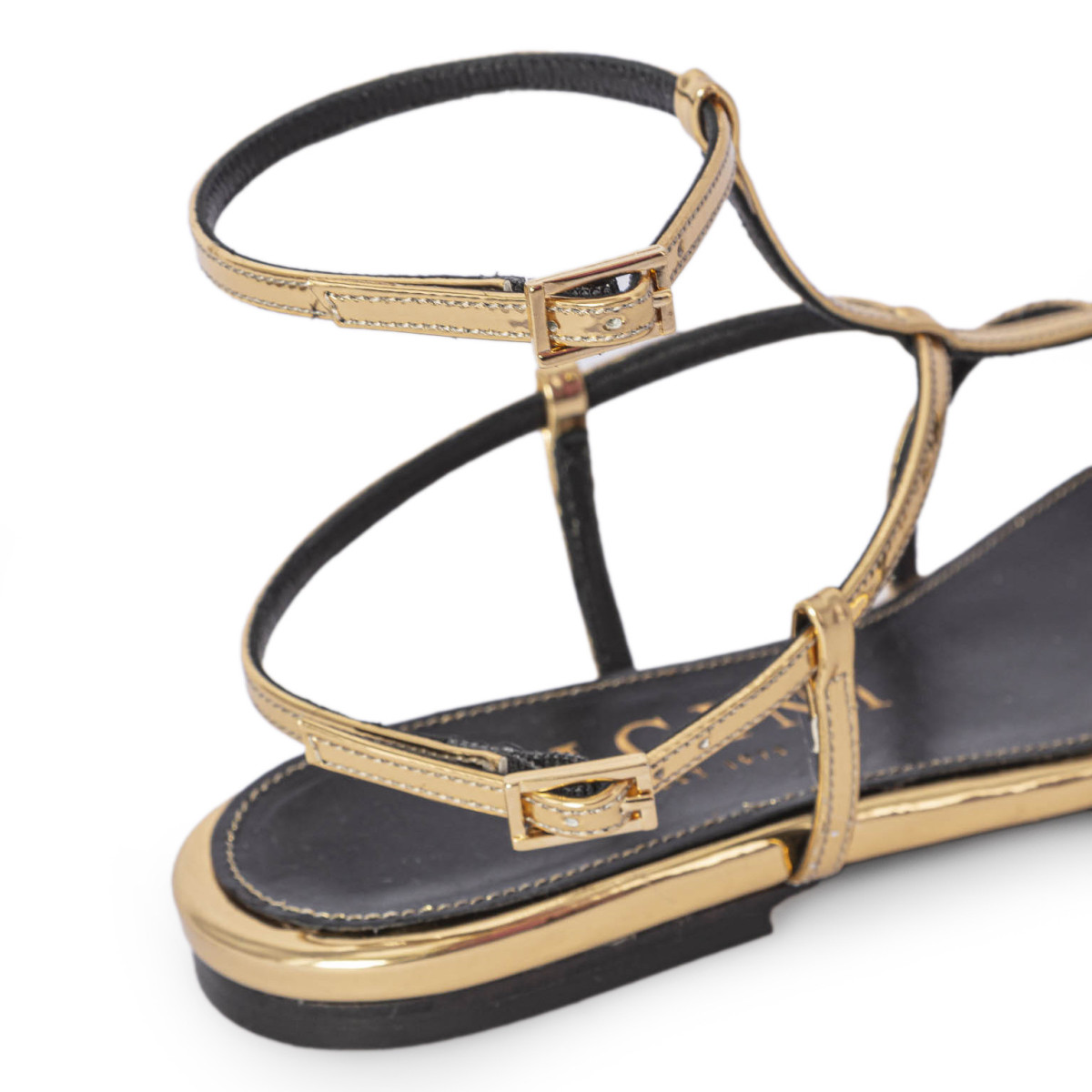 SANDALI FLAT METALLIZZATI