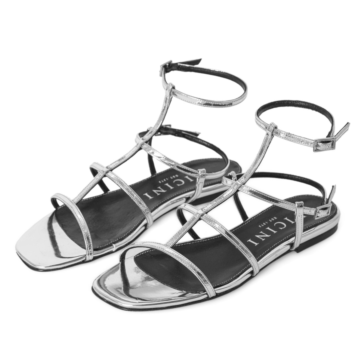 SANDALI FLAT METALLIZZATI