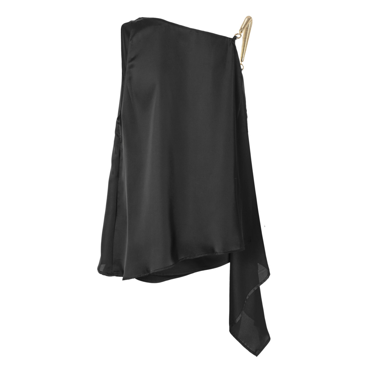 TOP ASIMMETRICO IN RASO FLUIDO