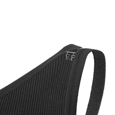TOP IN MAGLIA ASIMMETRICO A COSTINE