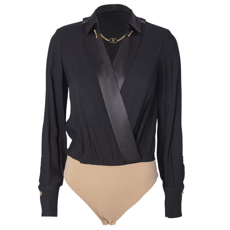 CAMICIA A BODY INCROCIATA CON CATENA CAMICIA A BODY INCROCIATA CON CATENA
