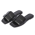 CIABATTINE FLAT CON FASCIONE IN PELLE INTRECCIATA