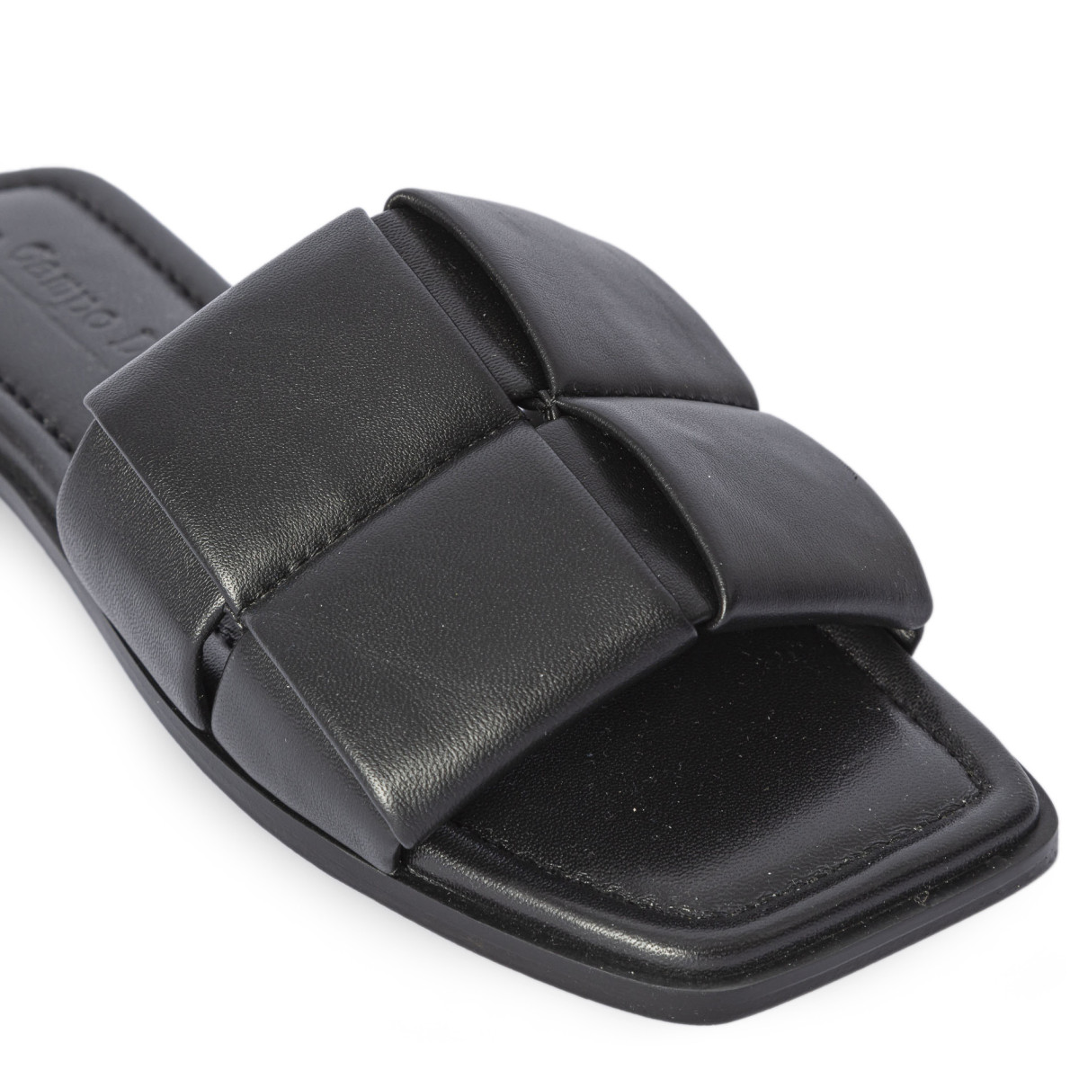 CIABATTINE FLAT CON FASCIONE IN PELLE INTRECCIATA