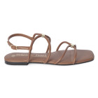 SANDALI FLAT IN PELLE