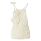 TOP IN MAGLIA CON FIORI 3D