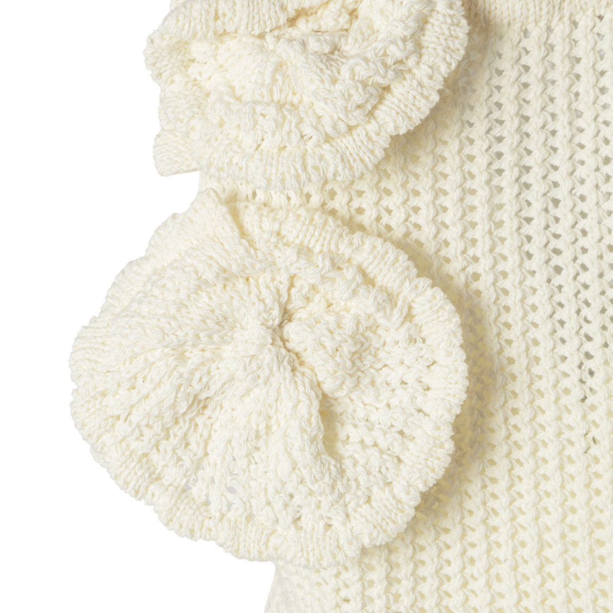 TOP IN MAGLIA CON FIORI 3D