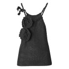 TOP IN MAGLIA CON FIORI 3D