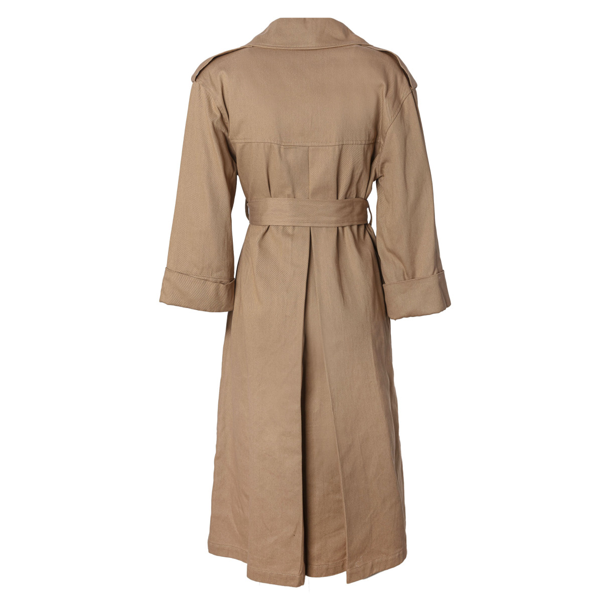 TRENCH IN COTONE CON INSERTI IN PIZZO