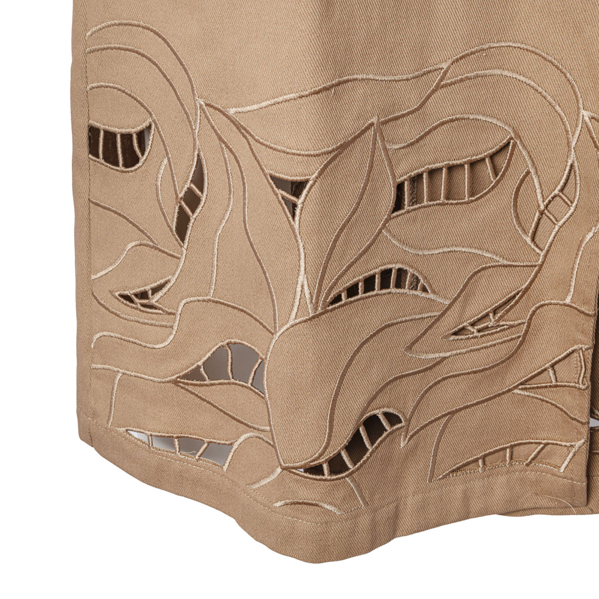 TRENCH IN COTONE CON INSERTI IN PIZZO