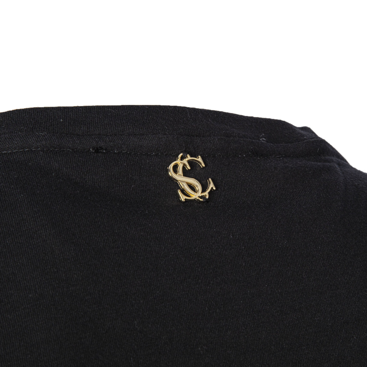 T-SHIRT CON ACCESSORIO ORO