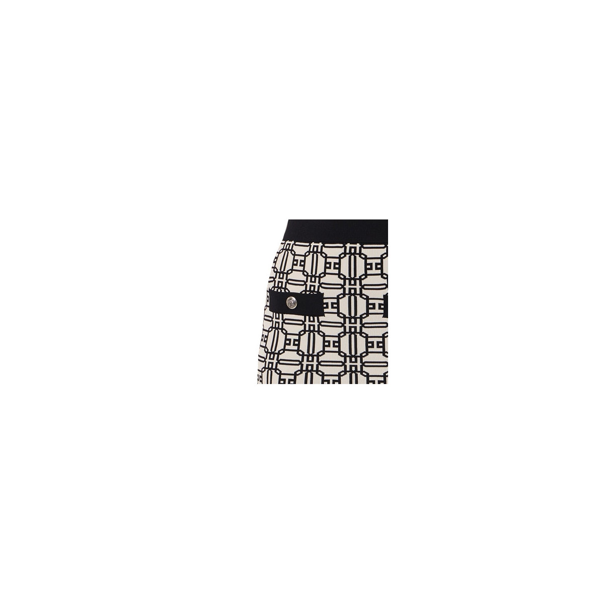 MINIGONNA IN VISCOSA JACQUARD CON LOGO