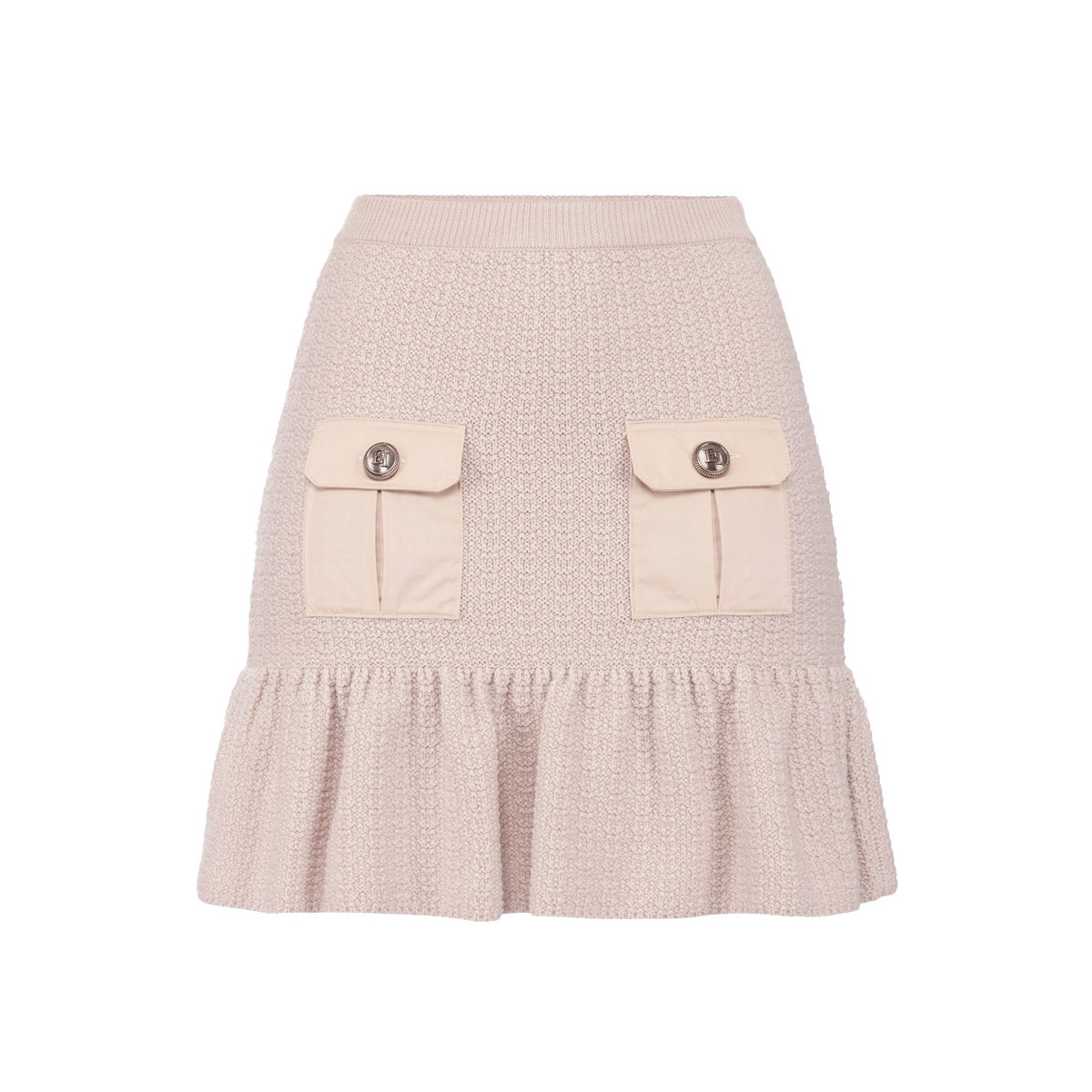 MINIGONNA IN LANA BOUCLè CON TASCHINE