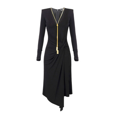 ABITO MIDI IN JERSEY CON COLLANA
