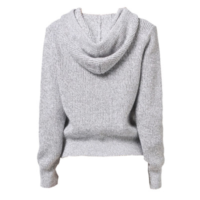 PULLOVER IN VISCOSA CON CAPPUCCIO E PATCH LOGO