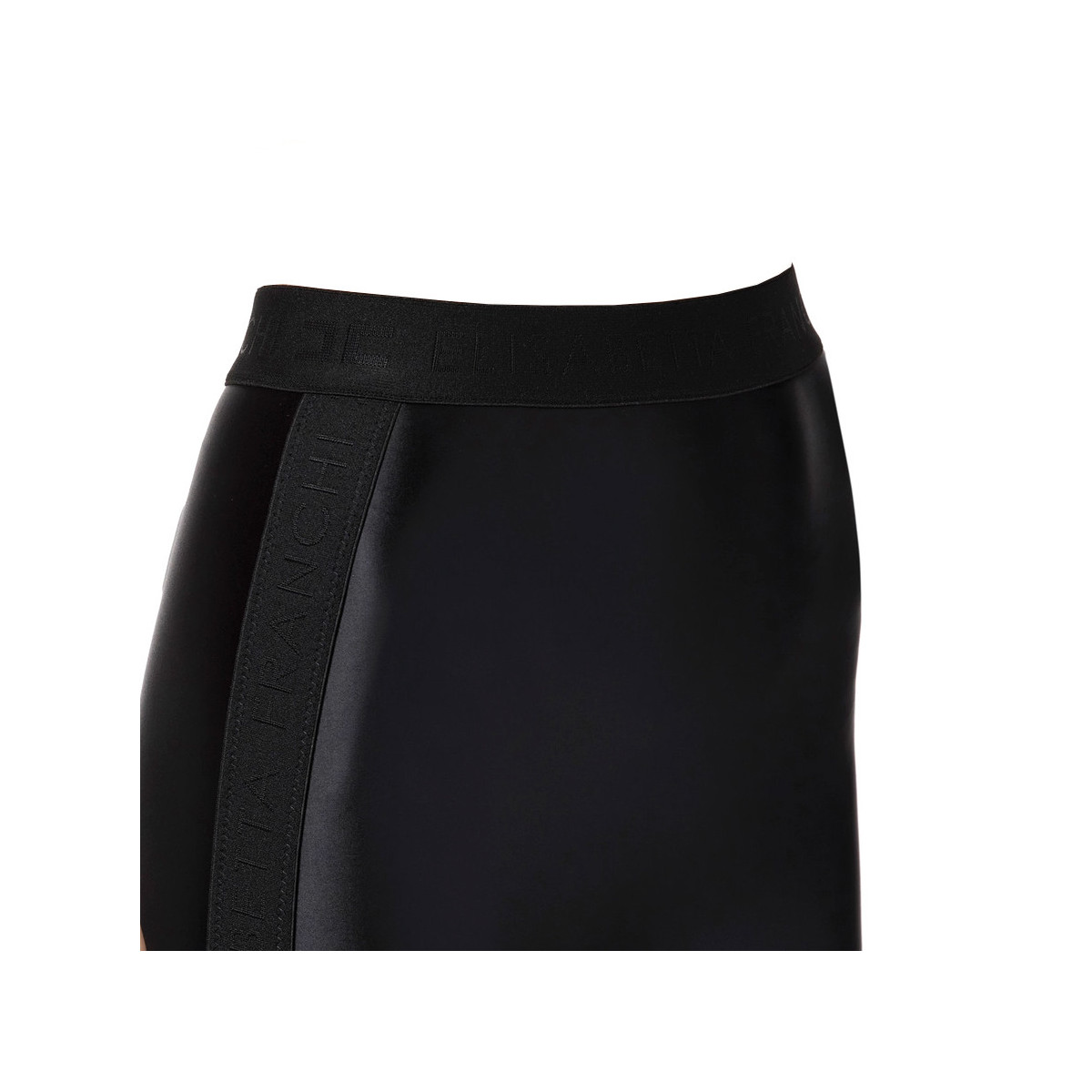 LEGGINGS IN LYCRA LUCIDA CON ELASTICO LOGATO