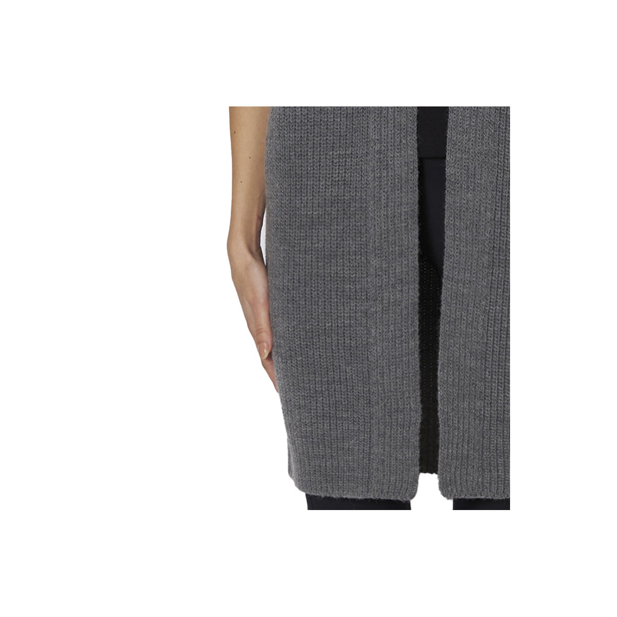 GILET LUNGO MISTO LANA