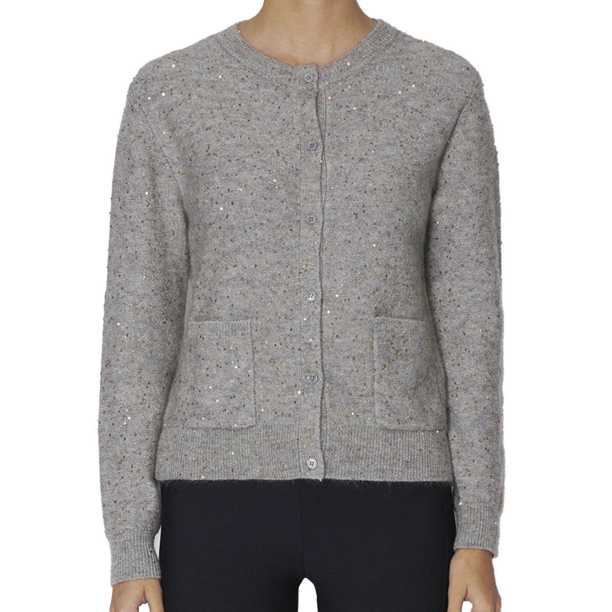 CARDIGAN MISTO LANA CON PAILETTES