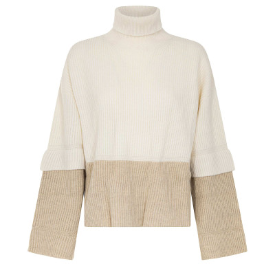 MAGLIA BICOLOR IN LANA