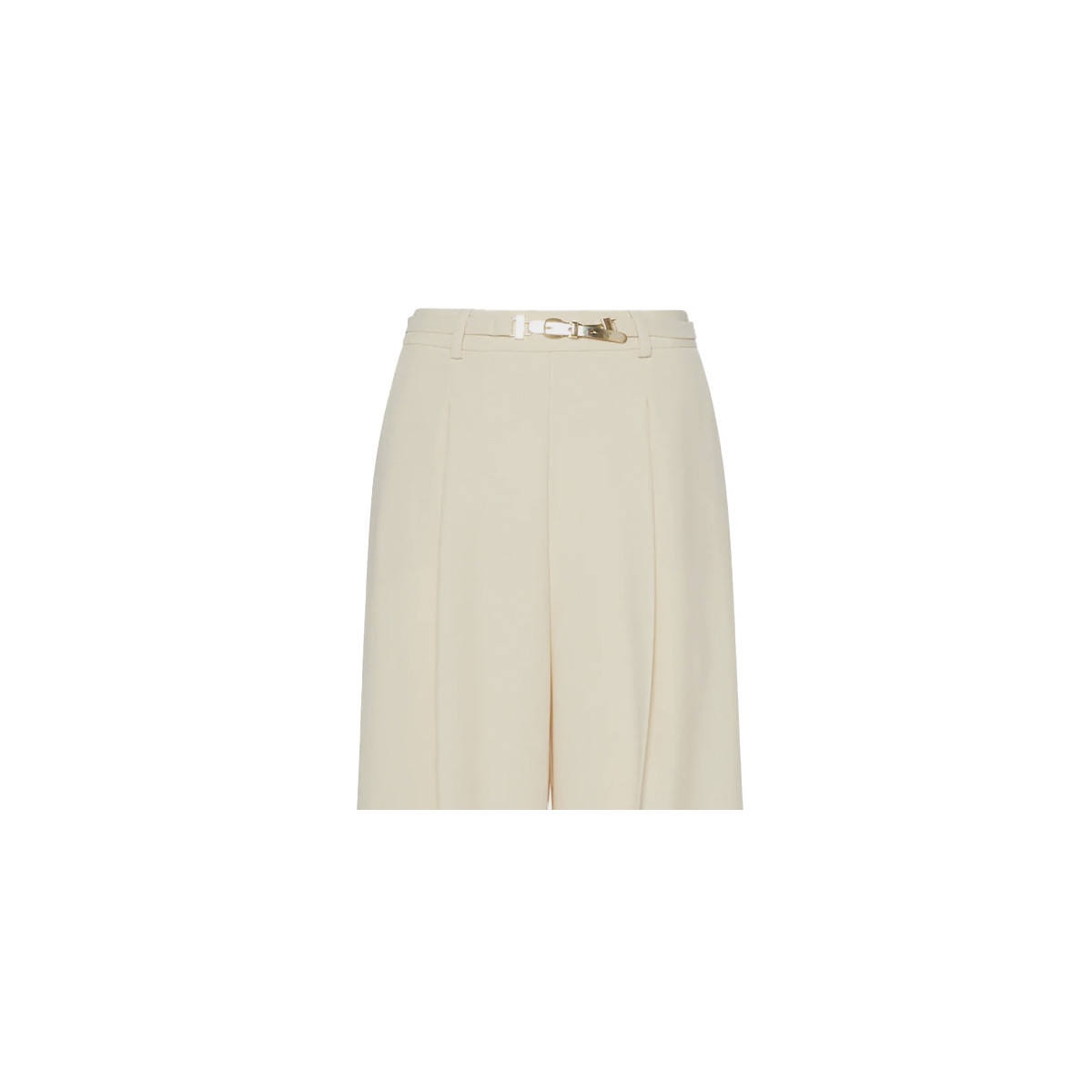 PANTALONE LARGO CON FIBBIA IN METALLO DORATO