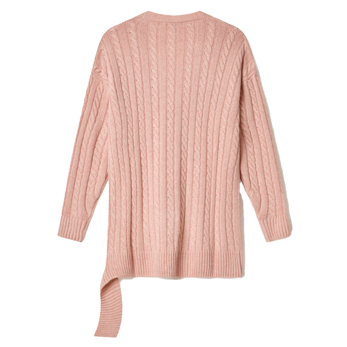 CARDIGAN A TRECCE ASIMMETRICO