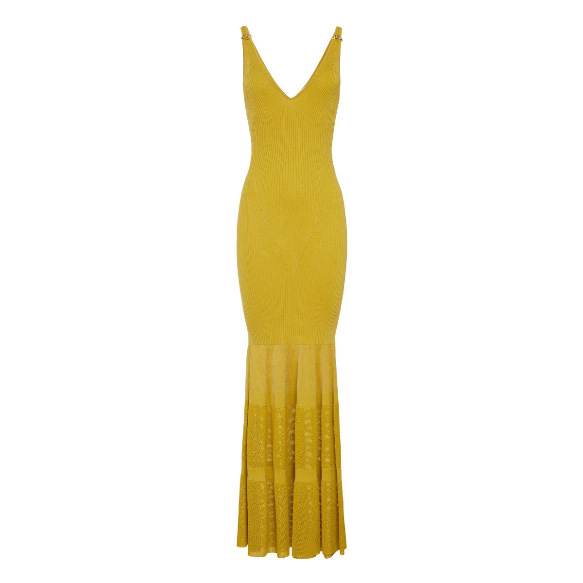ABITO RED CARPET IN MAGLIA LUREX CON BALZA