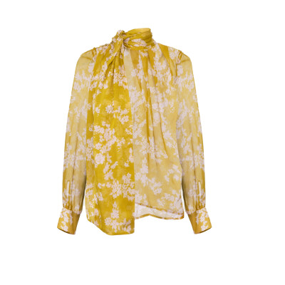 BLUSA STAMPATA IN VOILE DI...