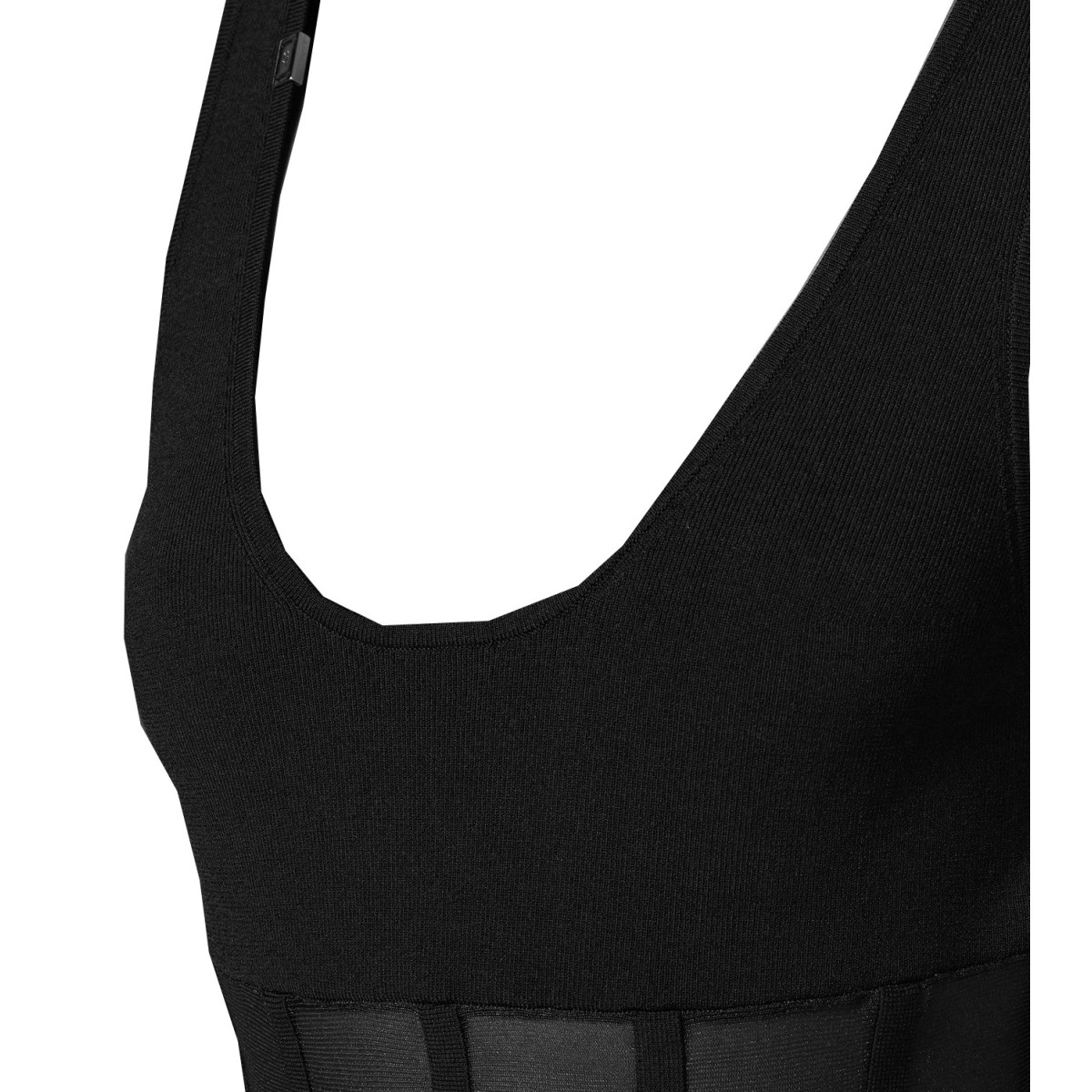 ABITO IN VISCOSA CON TAGLI A CORSETTO