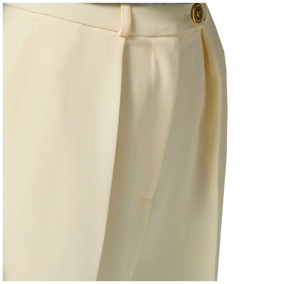 PANTALONE A VITA ALTA CON BOTTONI DORATI