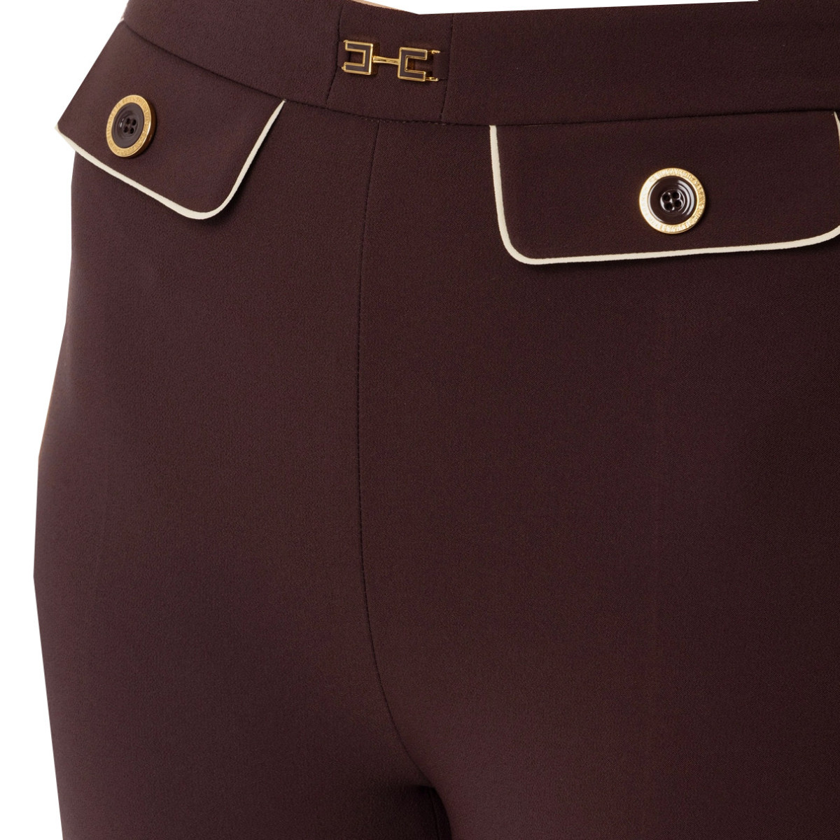PANTALONE CON PIPING A CONTRASTO