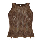CROP TOP IN MAGLIA A PUNTO ZIG ZAG