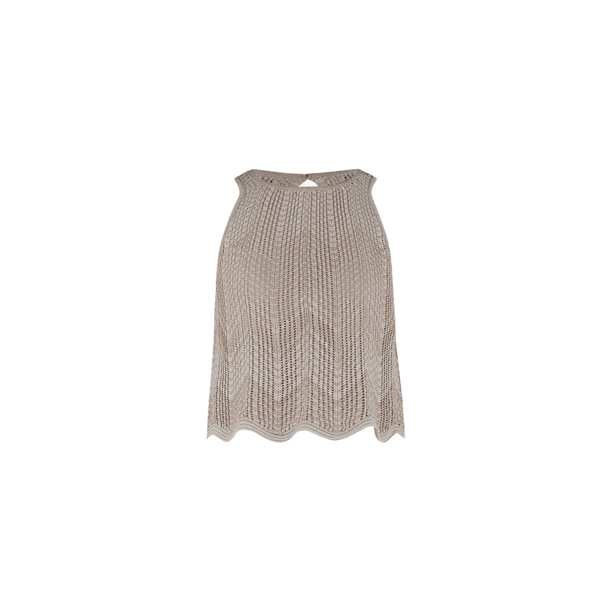 CROP TOP IN MAGLIA A PUNTO ZIG ZAG