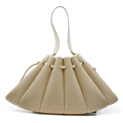 BORSA THE MOIRE CALIPSO STRAW SHELL