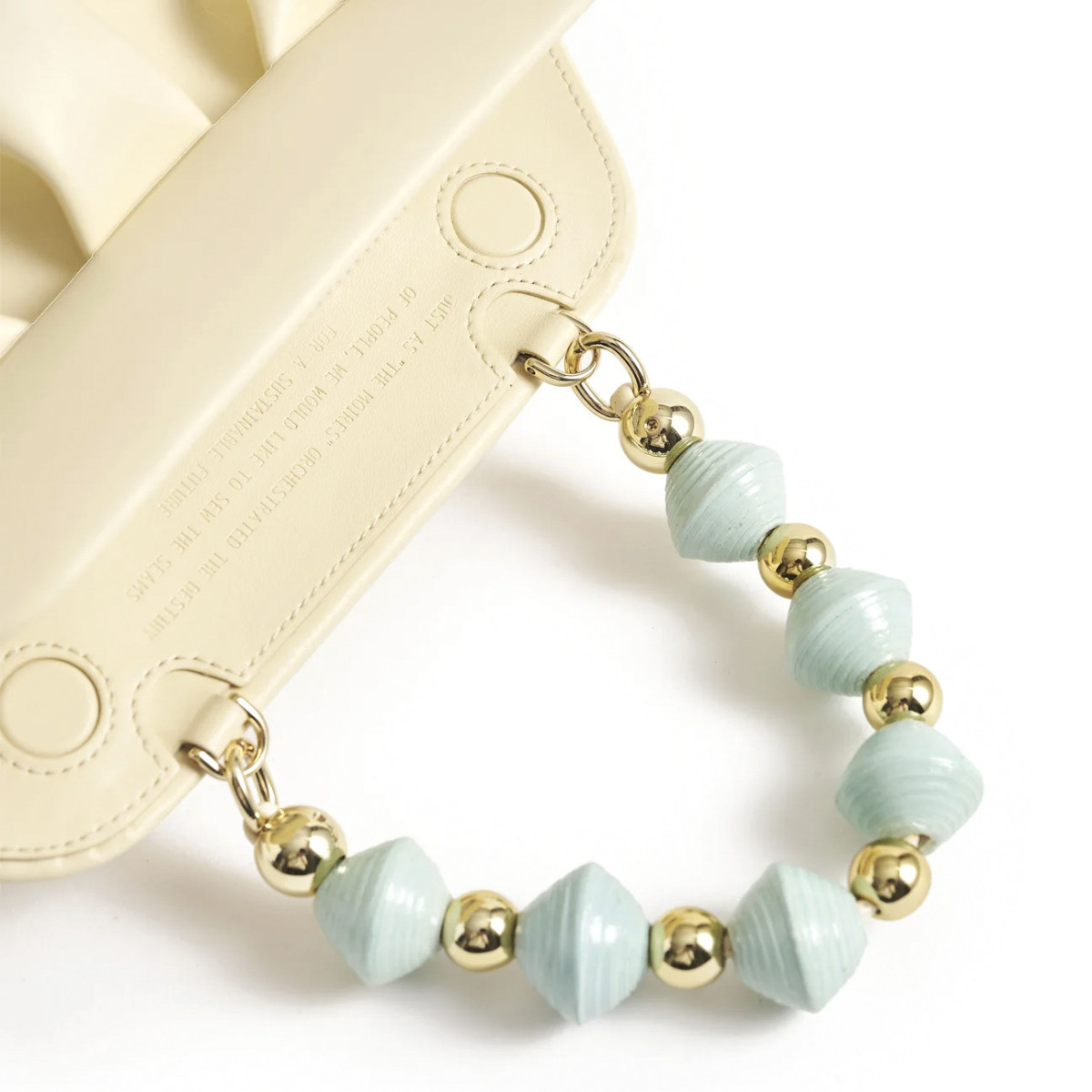 BORSA THE MOIRè TAI PAPER BEADS BUTTER