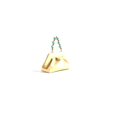 BORSA THE MOIRE TIA PAPER BEADS BUTTER