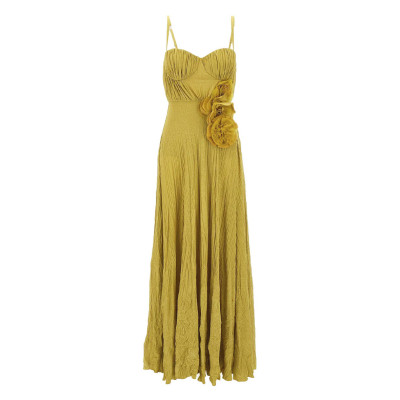 ABITO RED CARPET IN JERSEY LUREX CON FIORE APPLICATO