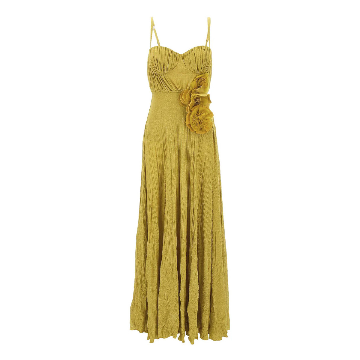 ABITO RED CARPET IN JERSEY LUREX CON FIORE APPLICATO