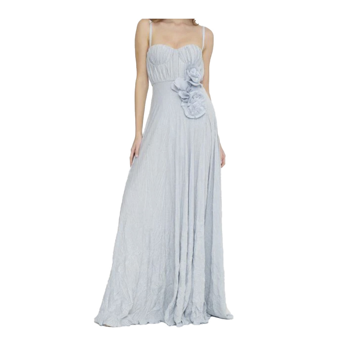 ABITO RED CARPET IN JERSEY LUREX CON FIORE APPLICATO