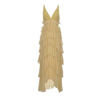 ABITO RED CARPET IN GEORGETTE CON BALZE