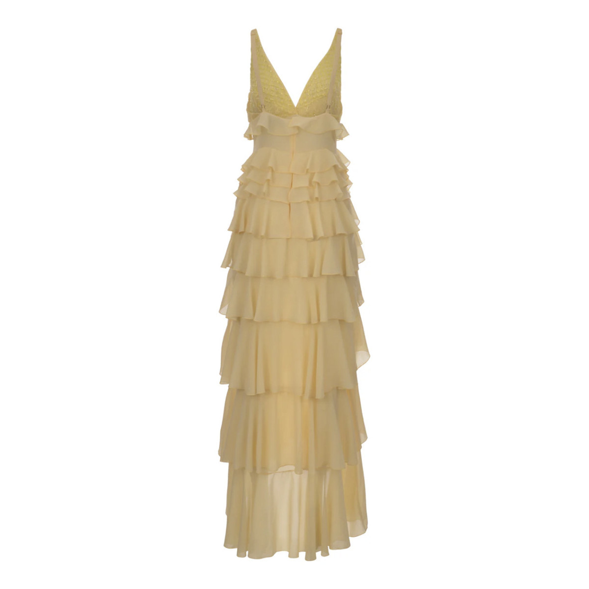 ABITO RED CARPET IN GEORGETTE CON BALZE