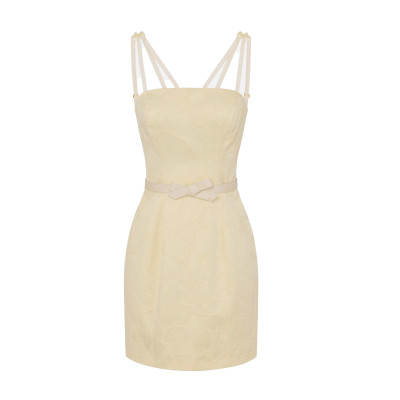 ABITO IN JACQUARD FLOREALE CON CINTURA