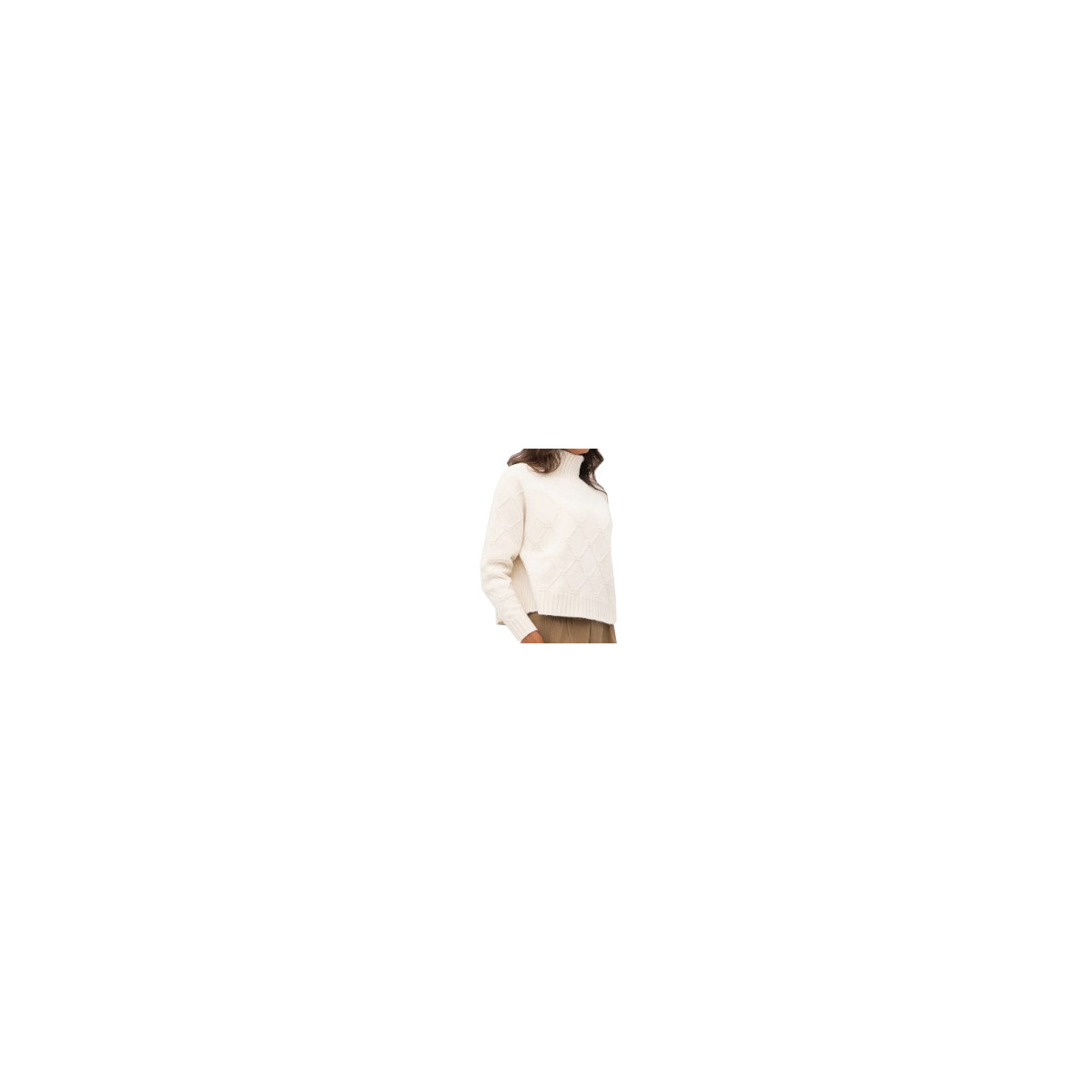 PULLOVER IN MAGLIA CON LOSANGHE JACQUARD